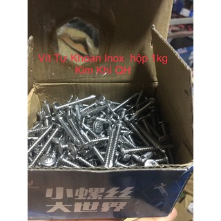 Vít tự khoan INOX Hộp 1kg đầu tròn và dù