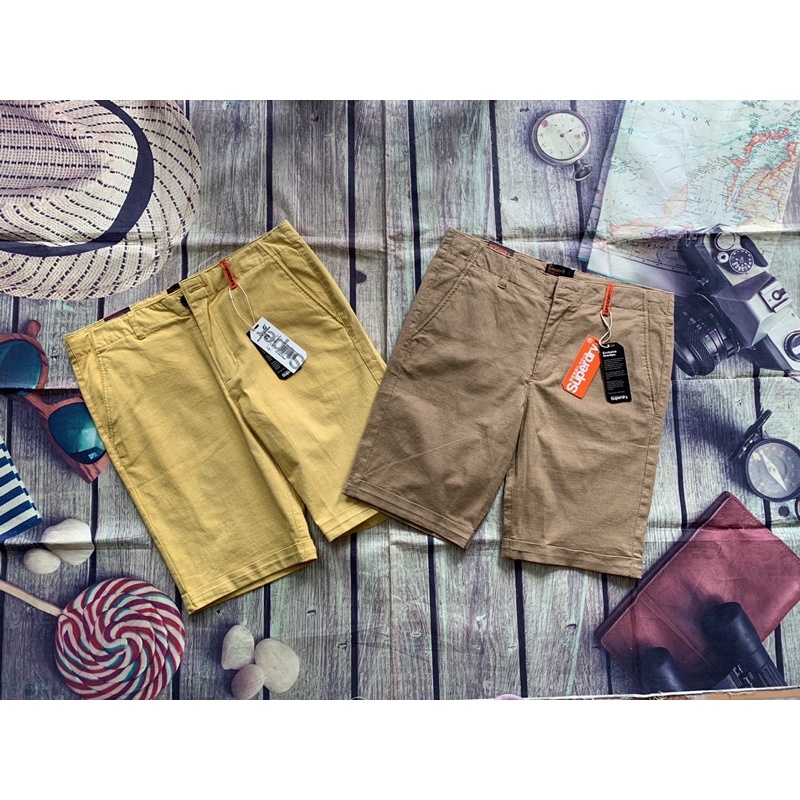Quần short linen Supdry xắn gấu SS21