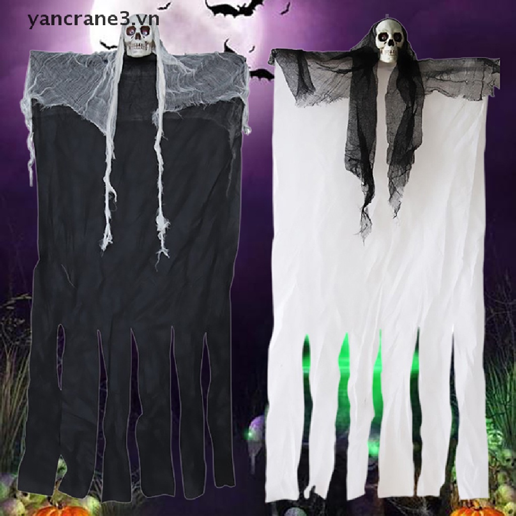 Bộ Xương Trắng Đen Treo Trang Trí Halloween 2020 Kích Thước 100cm 100cm