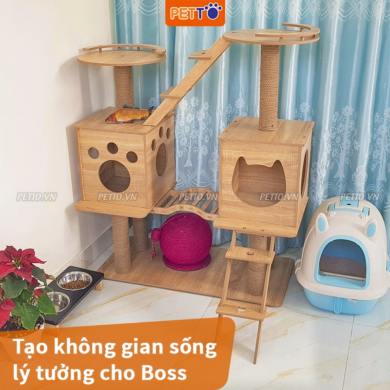 Nhà Cây Cho Mèo (Nhà Đôi Cho Mèo - Hàng Có Sẵn) CH013