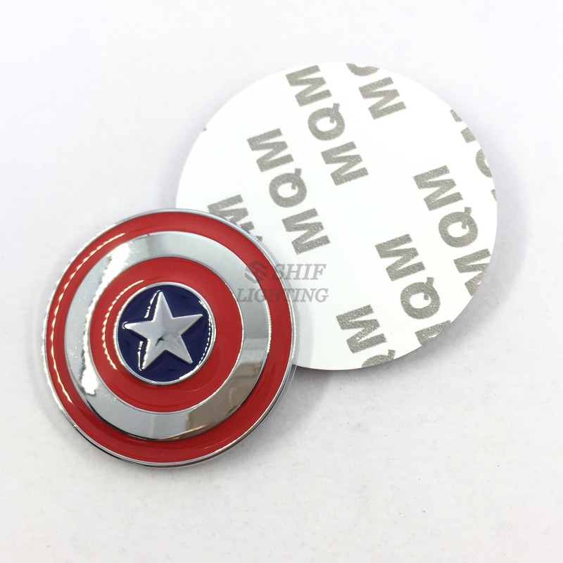 Miếng dán logo Captain America bằng kim loại dùng trang trí xe