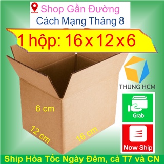 Hộp carton nhỏ 16x12x6 hộp giấy đóng hàng THUNGHCM H06