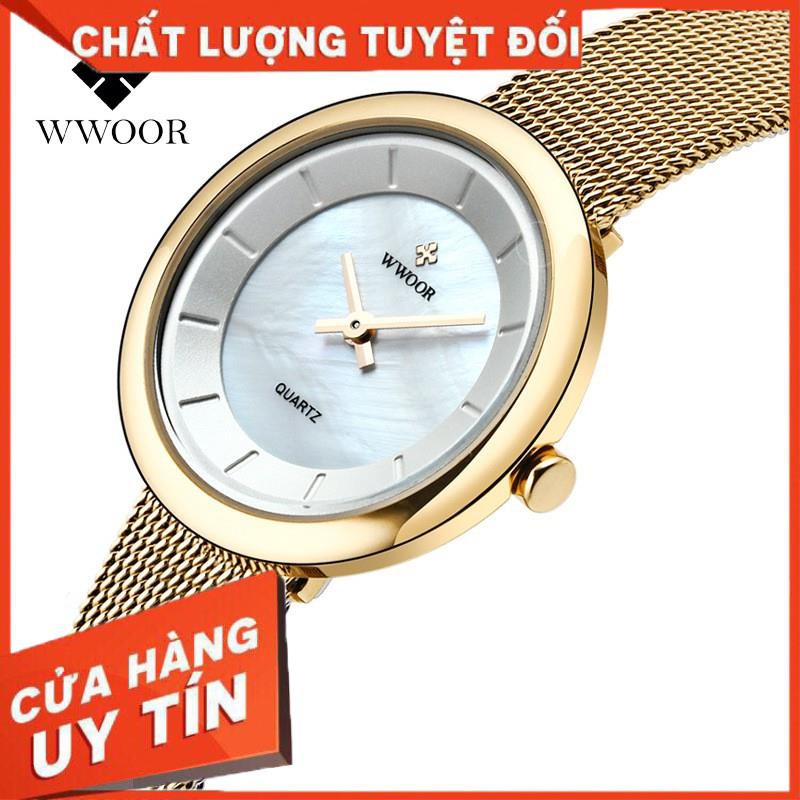 [ HÀNG CAO CẤP  ] - ĐỒNG HỒ NỮ WWOOR 8820 CHÍNH HÃNG, HÀNG BẢO HÀNH !!!!