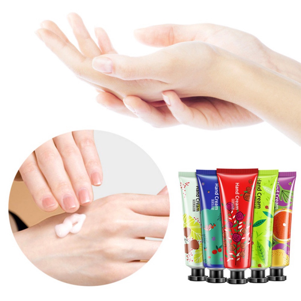 BIOAQUA 5pcs Hand Cream Plant Fragrance Moisturizing Travel Hand Cream Set