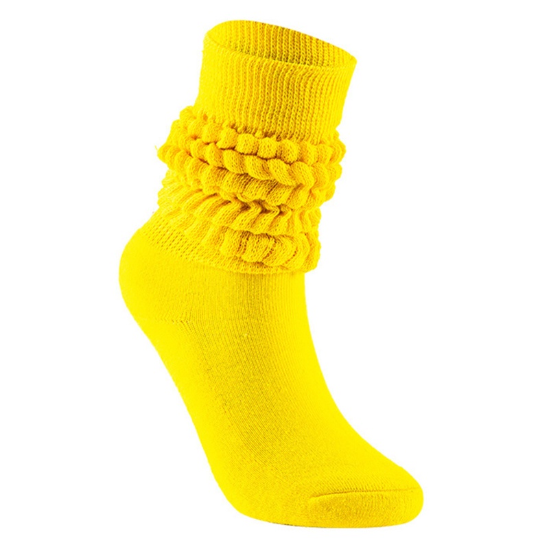 Youyo Vớ Ống Chân Dáng Rộng Xếp Chồng Lên Bong Bóng Cao Đến Đầu Gối Unisex
