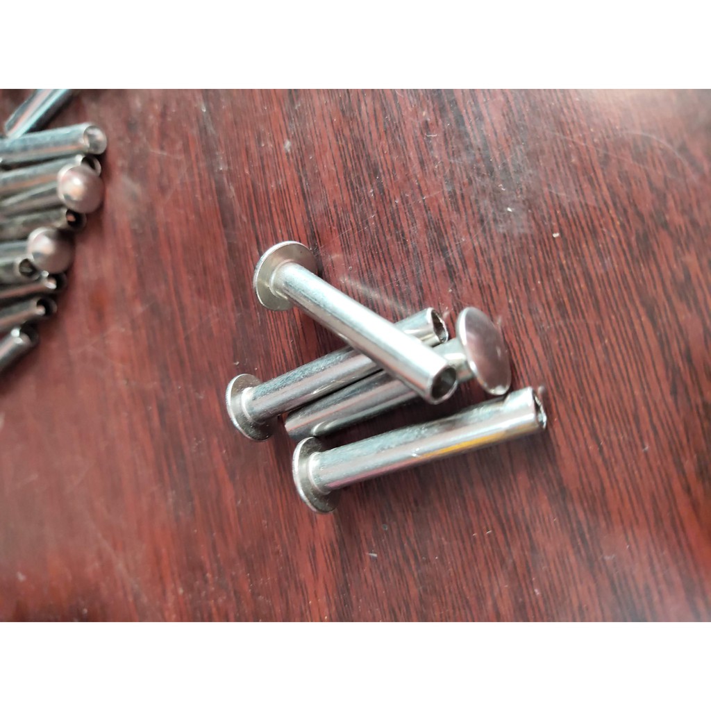Bộ 4 cái trục đinh tán dùng thay thế bánh xe vali du lịch đường kính 6mm độ dài 36mm thường dùng thay bánh xe đơn