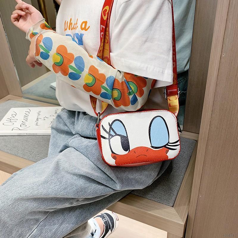 Túi đeo chéo phong cách Hàn Quốc in hình dễ thương cho bé gái