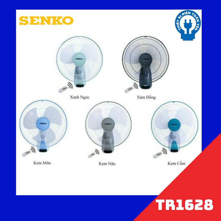 Quạt treo tường điều khiển từ xa remote Senko TR1628 mẫu mới có sẵn pin AA thay thế TR828-47w-Bảo Hành 2 năm