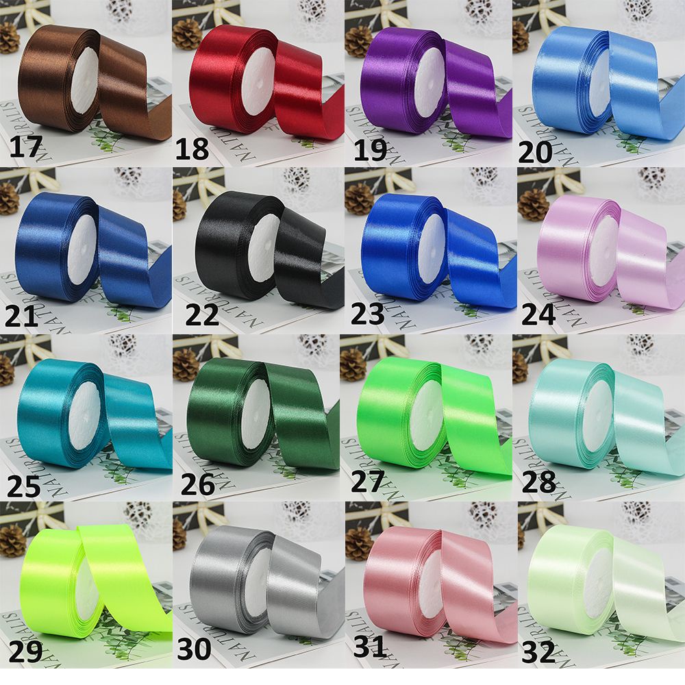 Cuộn Dây Ruy Băng Bằng Vải Satin 38mm Dùng Trang Trí Gói Quà Diy 25yards