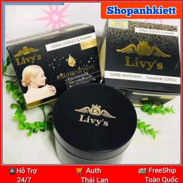 Kem Body Livy s Đen Dưỡng Trắng Da Thái Lan + tặng sữa rửa mặt Acnes Pure White 25g | BigBuy360 - bigbuy360.vn