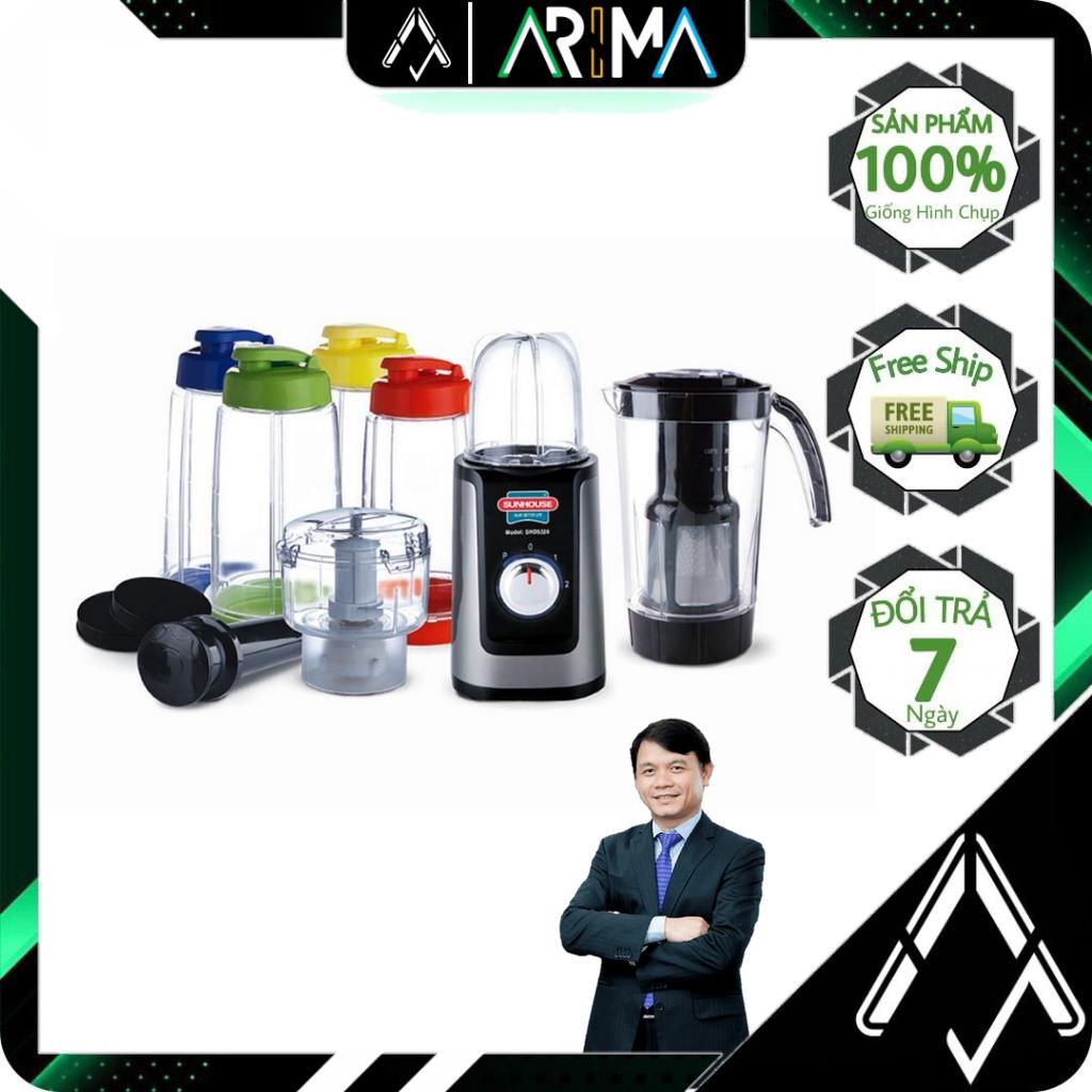 Máy xay sinh tố đa năng ARIMA SUNHOUSE, Bộ 8 sản phẩm trong một, tiện dụng, tiết kiệm và rất an toàn