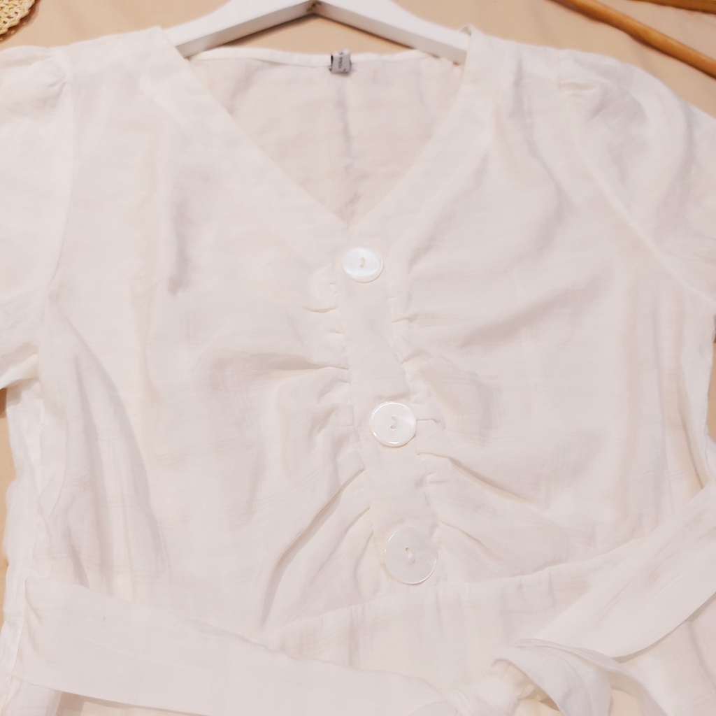 Đầm sơ mi xô trắng tiểu thư - S005 peri.2hand