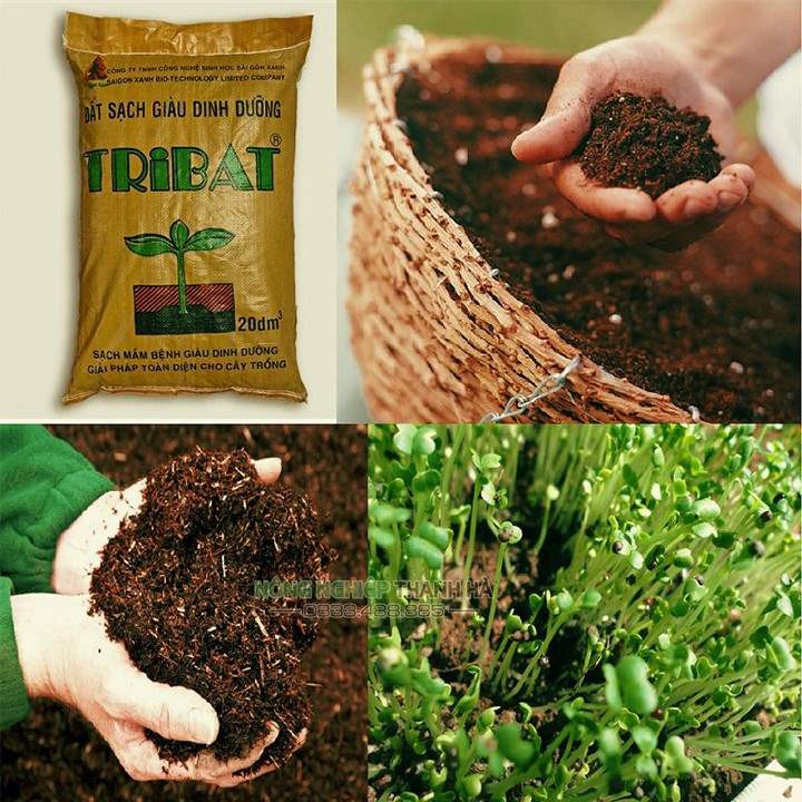 1kg đất sạch Sông Hồng, đất phù sa màu mỡ giàu dinh dưỡng, tốt cho cây cảnh, cây hoa, hỗ trợ cây phát triển nhanh lớn .