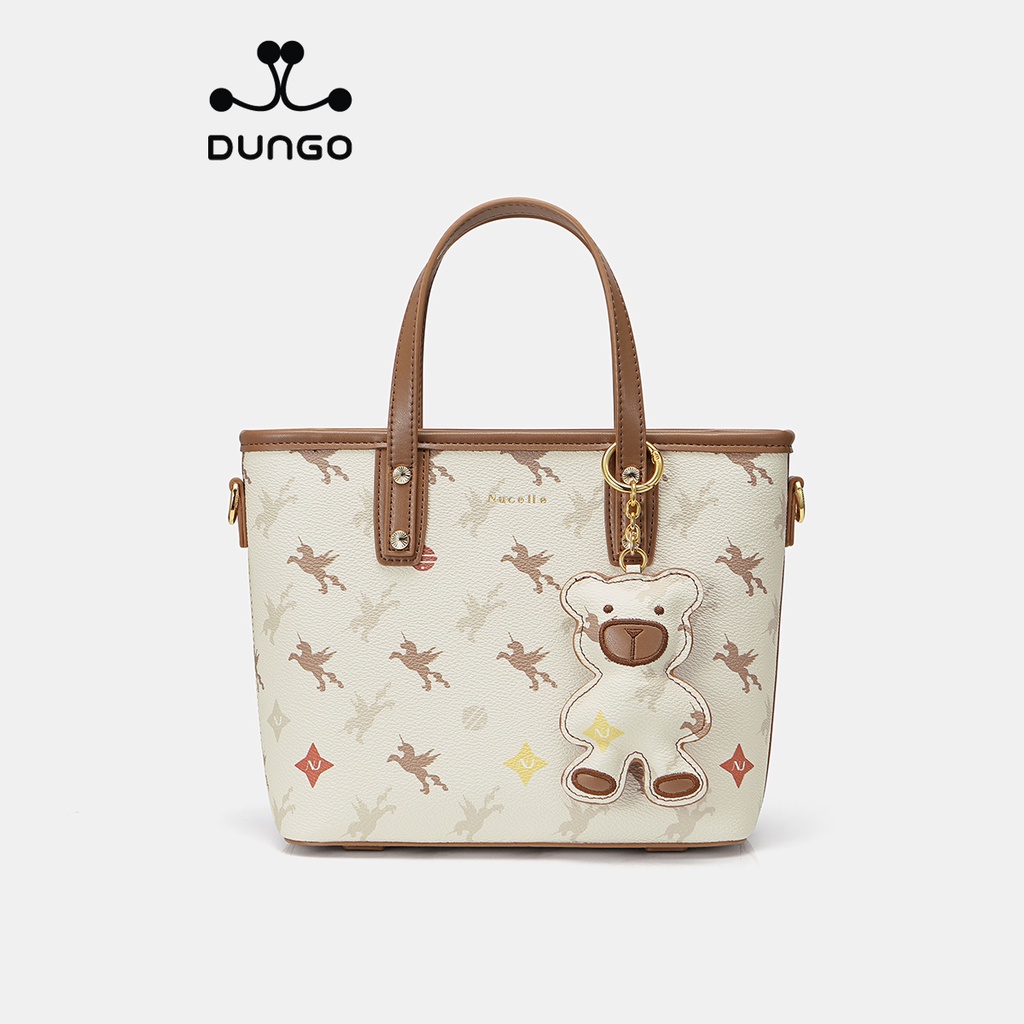Túi Xách NUCELLE Monogram Charm Gấu Nâu/ Xanh NU1172051