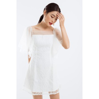 Đầm Cổ Vuông Phối Ren EDINI - D1178