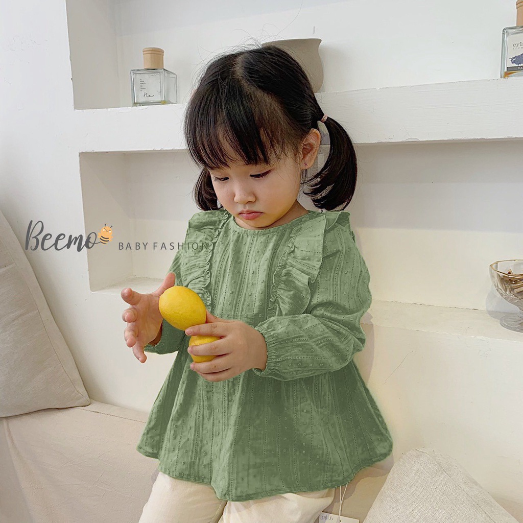 Áo babydoll cho bé gái BEEMO, chất liệu thô hàn mềm mịn, 3 màu cực xinh B184