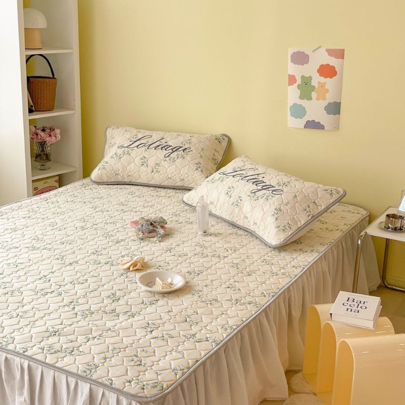 Chiếu Điều Hòa Cao Su Non 5D Siêu Xịn Hoa Nhí Xanh