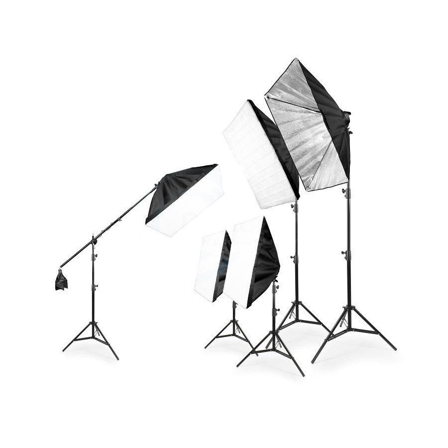 Bộ 5 softbox full kit studio chuyên nghiệp Led360 siêu sáng 1200W SEIWEI - Hàng nhập khẩu