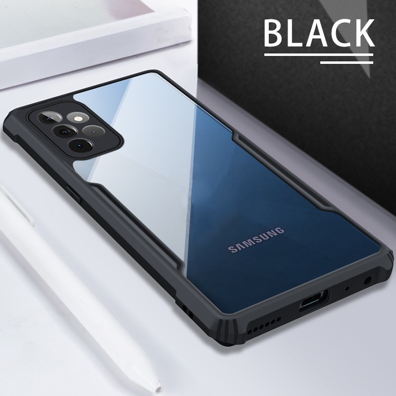 Ốp điện thoại acrylic mềm trong suốt đơn giản bảo vệ chống rơi cho Samsung Galaxy A12 A32 A42 A52 A72 A02S