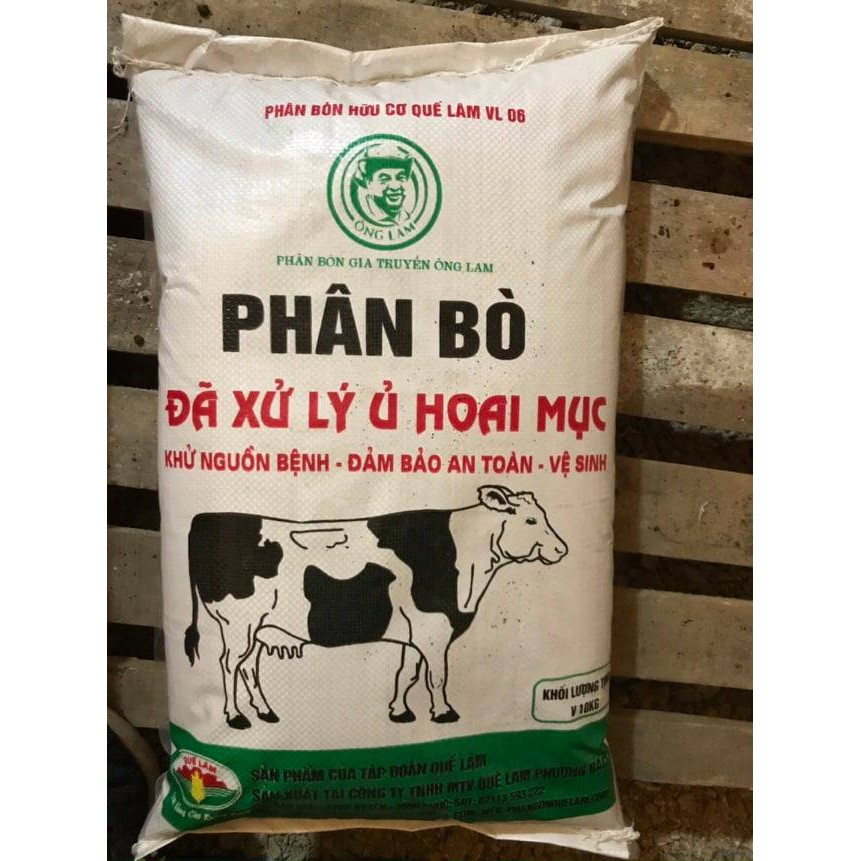 Phân bò đã xử lý ủ hoai mục Quế Lâm bao 10kg