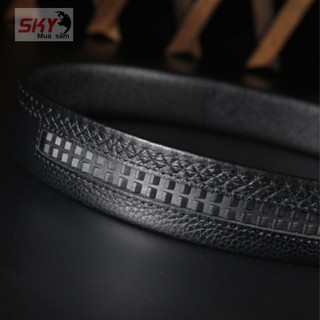 Thắt Lưng Nam Da Thật Cao Cấp + [ Tặng kèm Ví DaMen.bense] - S trắng