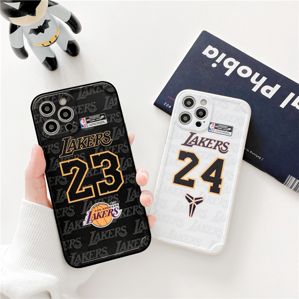 Ốp lưng iphone Lakers bóng cạnh vuông 6/6plus/6s/6splus/7/7plus/8/8plus/x/xr/xs/11/12/13/pro/max/plus/promax