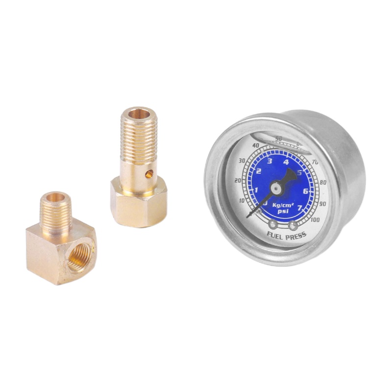 Đồng Hồ Đo Áp Suất Nhiên Liệu 1 8 NPT 100PSI Cho Civic 88-91 S2000 00-03