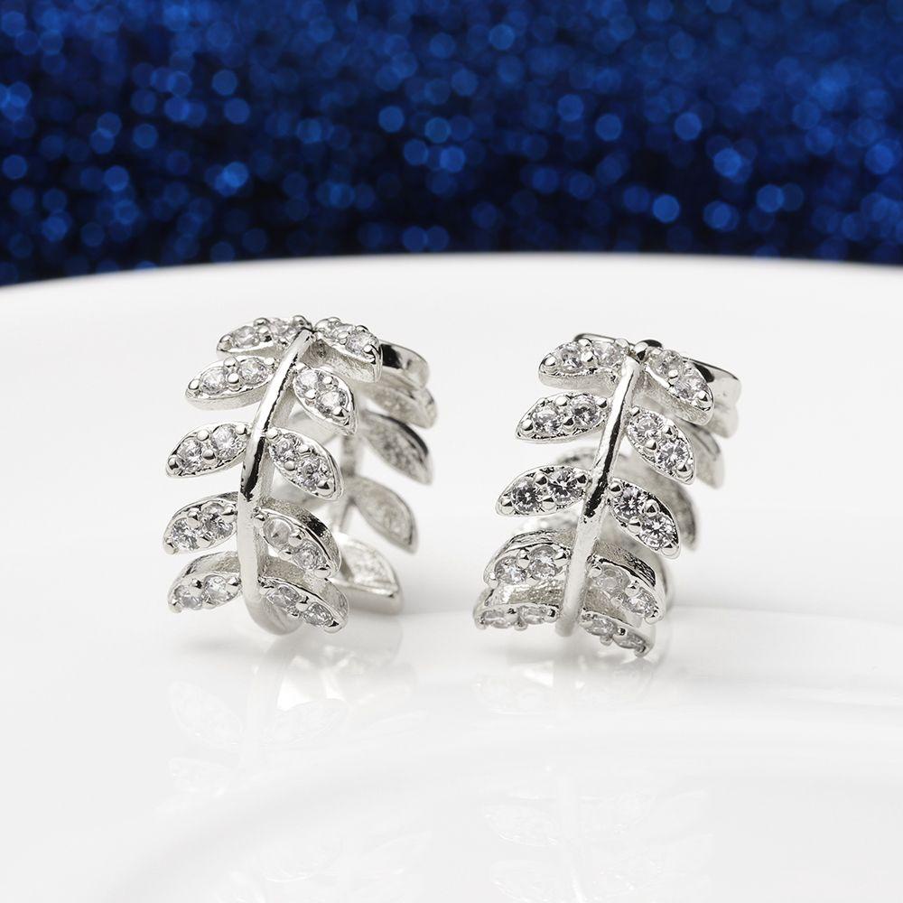 Bông Tai Họa Tiết Lá Cây Nhỏ Xinh Phong Cách Punk Cổ Điển Thời Trang