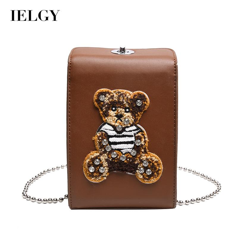 IELGY Túi Đeo Chéo Hình Gấu Dễ Thương Dành Cho Nữ