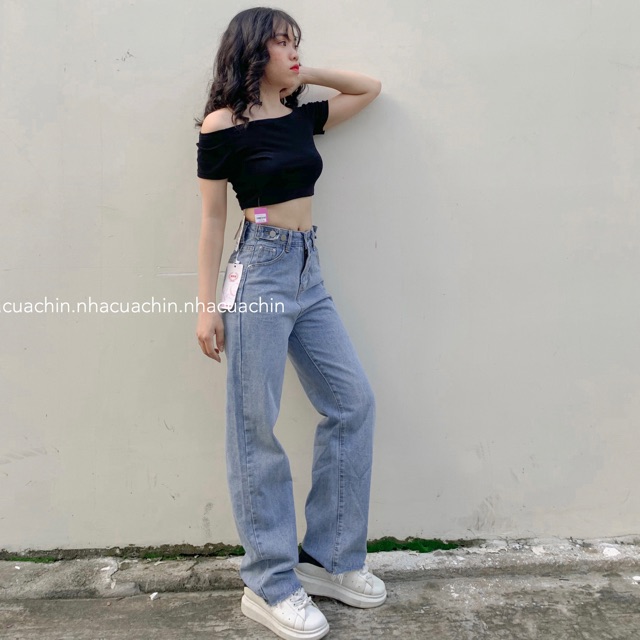 Quần jean cúc viền lưng