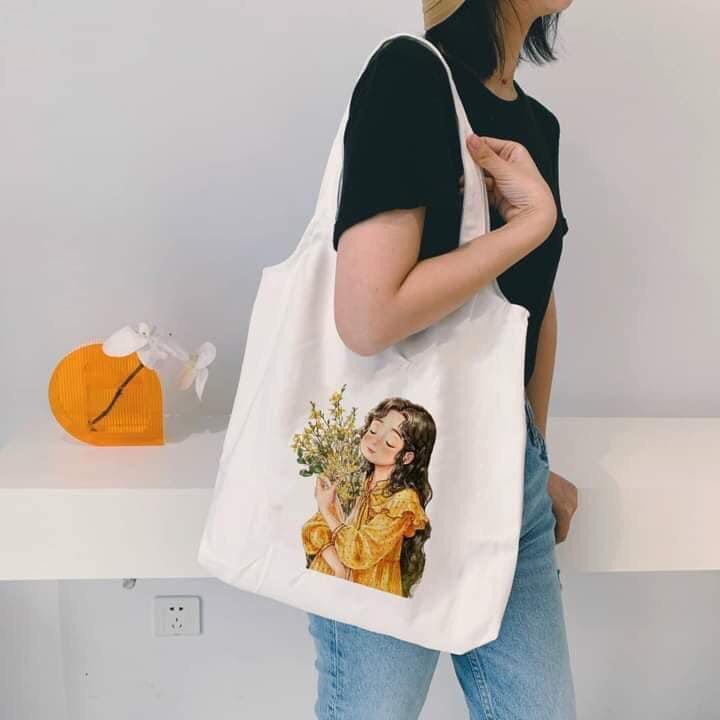 [Bán sỉ] 100 mẫu hot nhất Túi Tote Vải canvas Đẹp Cực Hot có khóa miệng