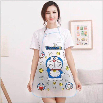 Hoạt Hình Tạp Dề Nấu Ăn Hình Hello Kitty Doremon Chống Thấm Nước / Dầu Mỡ