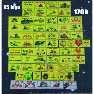 65 logo phượt phản quang tem phượt tem dán xe