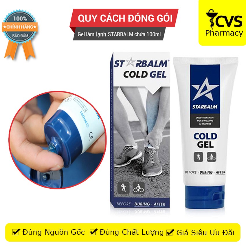 Gel Starbalm 100ml Nóng, Lạnh - dùng sau khi bị chấn thương, bầm tím, căng cơ - Cvspharmacy