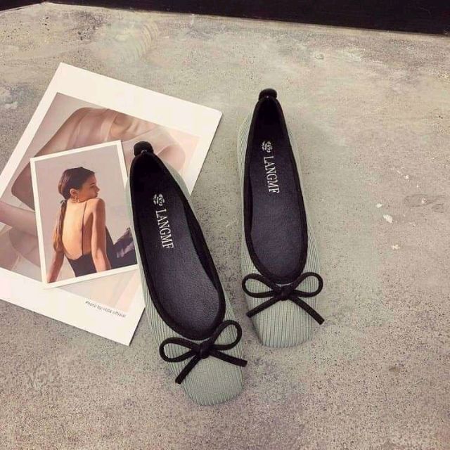 Combo giày len chun mũi vuông