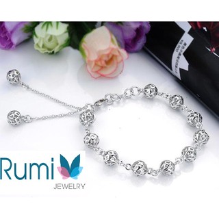 Lắc tay bi rớt hạt đính đá cực xinh