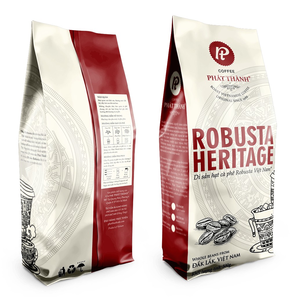 Cà phê Phát Thành Robusta Heritage PC3 - Gói 500g