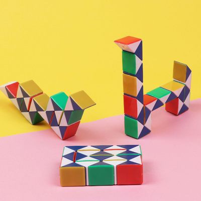 Đa dạng ma thuật thước 24 đoạn trẻ em học sinh Câu Đố khối lập phương Rubik sáng tạo dị hình trí tuệ giảm áp lực giải né