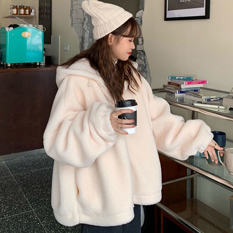 Áo sweater nhung dày thời trang thu đông 2020 phong cách thời trang Hong Kong cho nữ