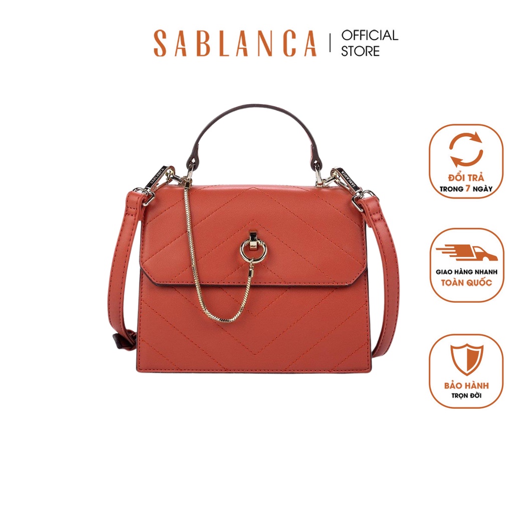 Túi xách tay nữ trang trí khoá kim loại - Sablanca 5051SA0024