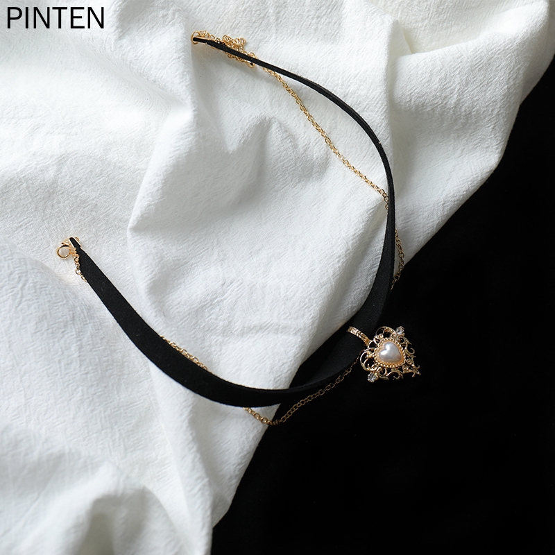 Vòng Cổ Choker Nhung Mặt Trái Tim Phong Cách Retro | BigBuy360 - bigbuy360.vn