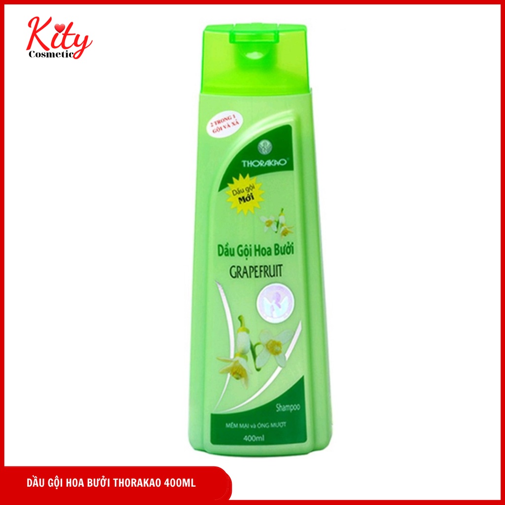 Dầu Gội HOA BƯỞI  400ml Thorakao mượt tóc, dày tóc, ngừa gàu, giảm rụng tóc