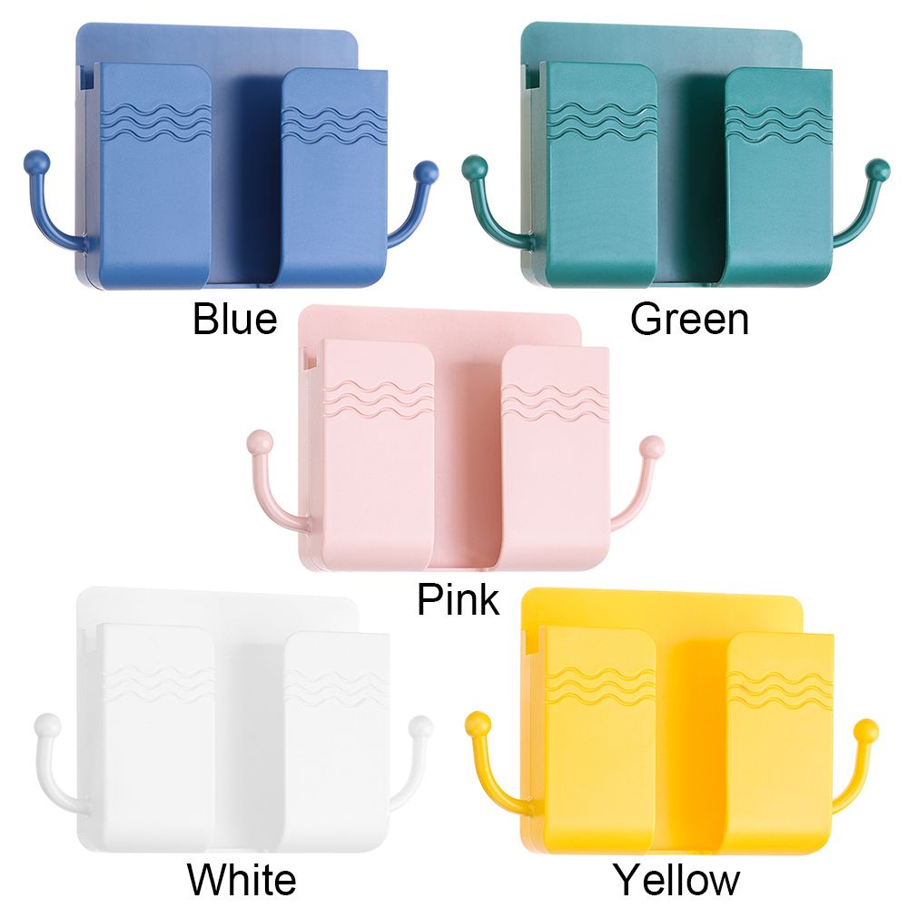 Hộp đựng điện thoại/điều khiển từ xa gắn tường móc treo hỗ trợ sạc pin tiện lợi