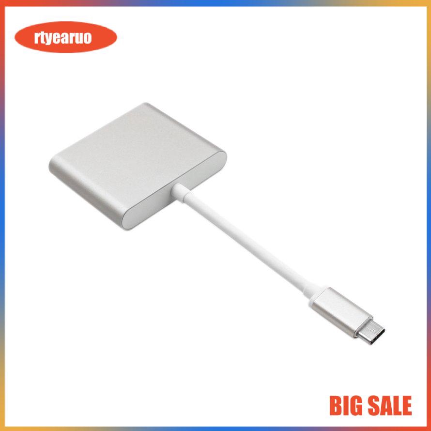 (199K) Bộ Chuyển Đổi Usb 3.1 Type-C Sang 4k Hdmi Usb 3.0 3 Trong 1 Cho Apple Macbook