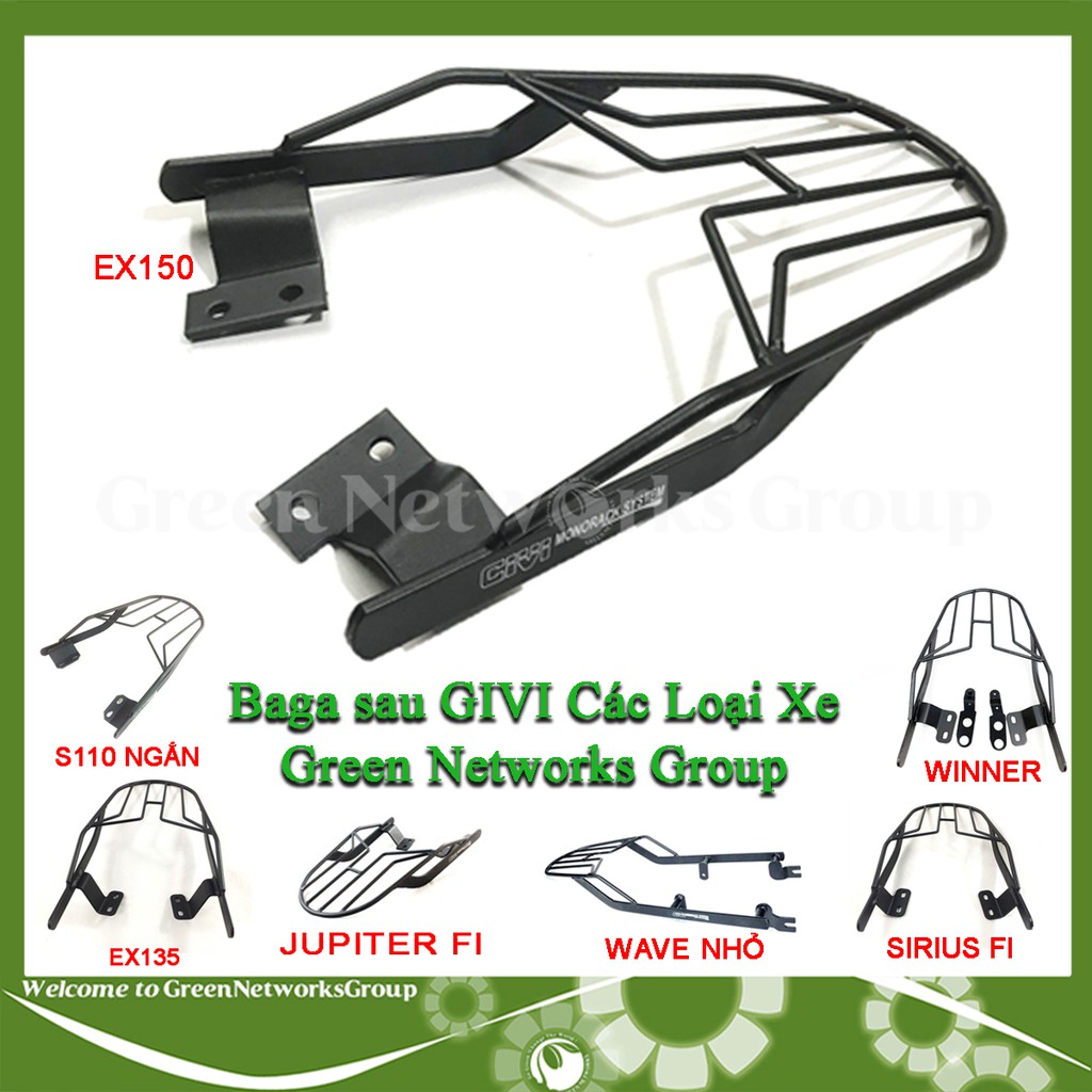 Baga sau GIVI dành cho xe Winner 150 , Exciter 150 , Exciter 135 , Wave S110 110 ,Jupiter Fi , Sirius Fi Greennetworks