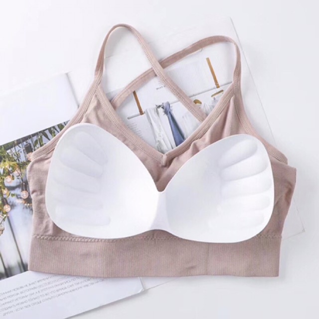 Bra Cotton Tăm Hở Lưng Dây Đan Chéo 2020 | BigBuy360 - bigbuy360.vn