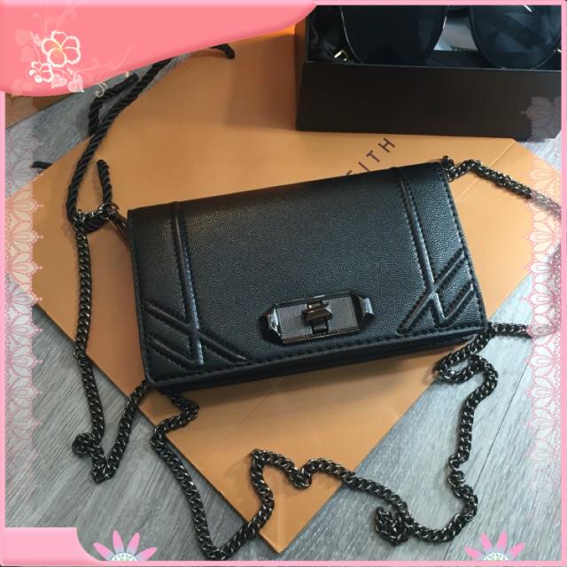 TÚI CNK KHOÁ XOAY DA CÁ ĐUỐI SIZE MINI [clutch-ví]