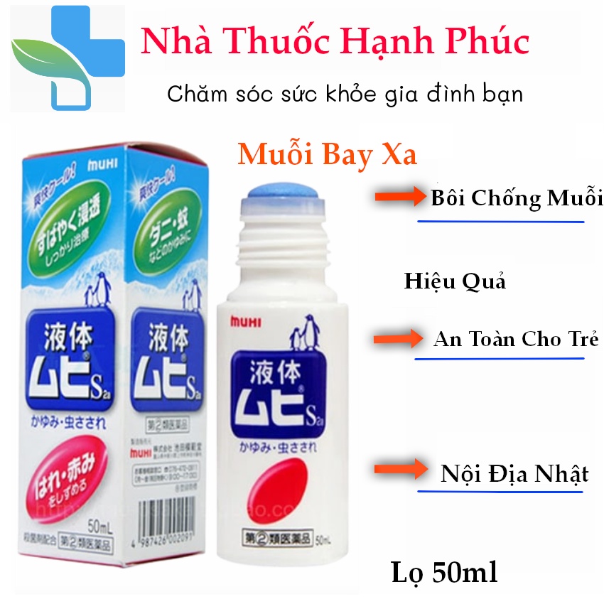 [Nội Địa Nhật] Lăn bôi muỗi muhi Nhật Bản và côn trùng cắn 50ml