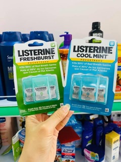 Miếng ngậm thơm miệng Listerine cool mint