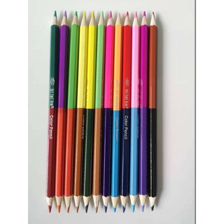 HỘP BÚT CHÌ MÀU KHÔ BLK-1   2 ĐẦU  ( 12 CÂY / HỘP ) 24 MÀU